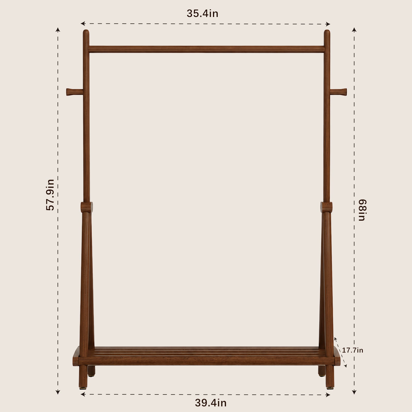 Clothes Rack — 3-in-1 with Triangular Base