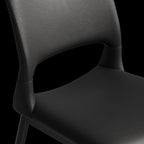 Dining Chair Set of 2 – PU Leather Upholstered Chairs with Iron Frame, Modern Minimalist Design for Kitchen & Dining Room