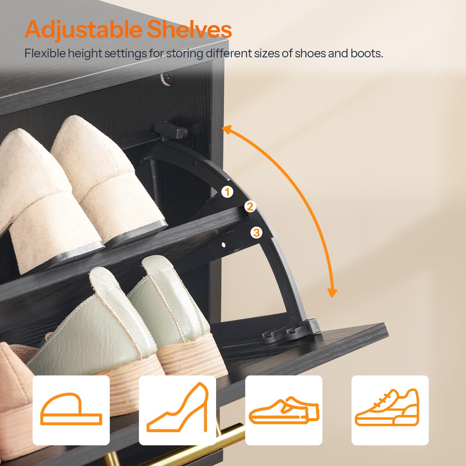 Rattan Shoe Storage Bench with Double Flip Drawers | Holds 300 lbs | Narrow Entryway Organizer