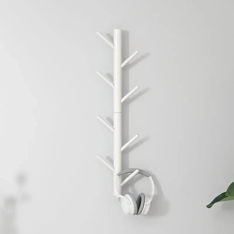 Simple Modern Solid Wood Wall Mounted Coat Rack Hanging Mounted Hanger Cabinet Furniture Bedroom Household Clothes Hats Storage