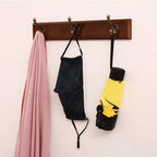 Wall Mounted Solid Wood Coat Rack | Pine Hallway Organizer with Multi-Row Hooks