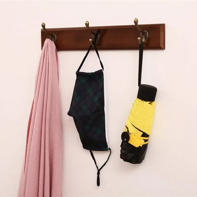 Wall Mounted Solid Wood Coat Rack | Pine Hallway Organizer with Multi-Row Hooks