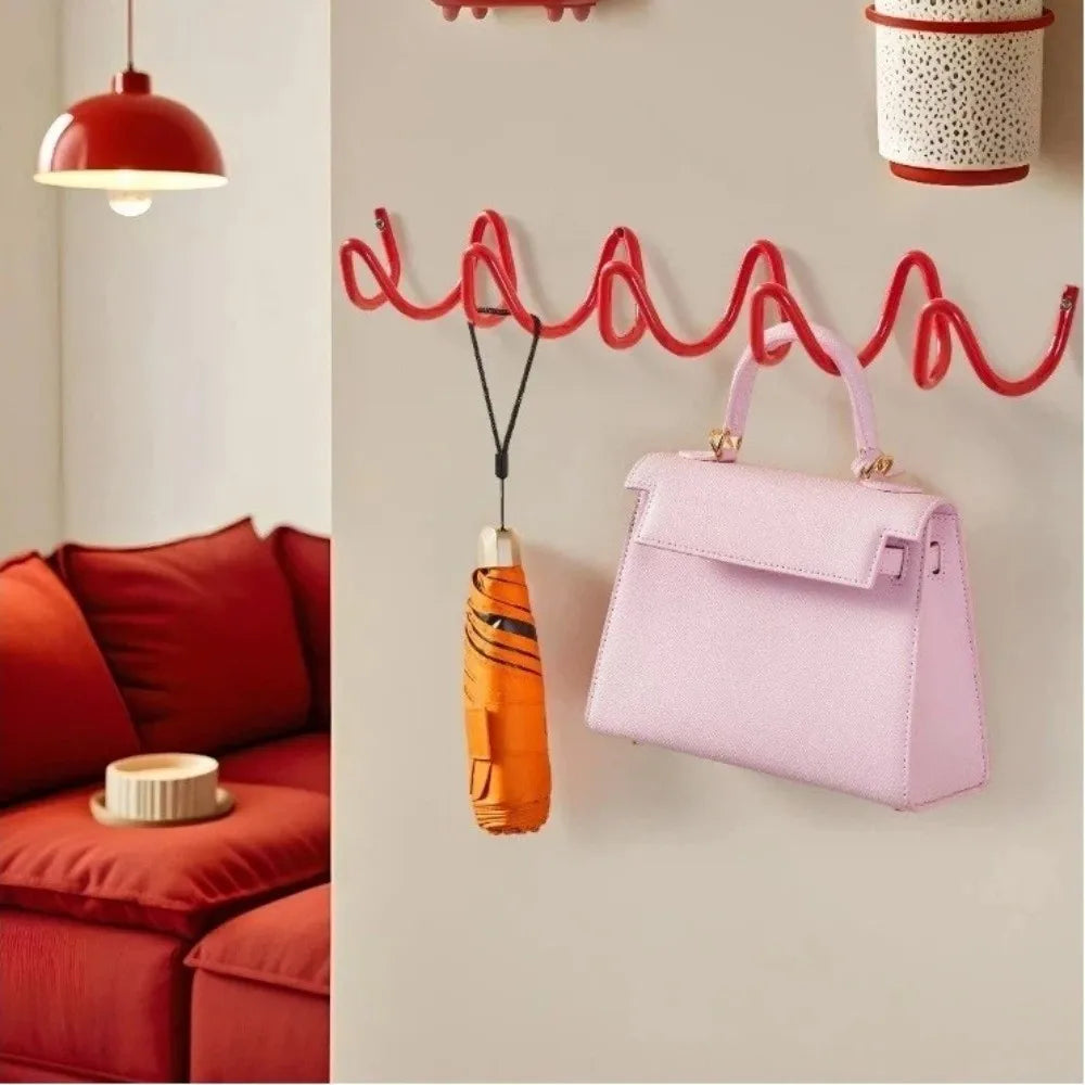 Creative Wave Shape Wave Coat Racks Interior Furniture Metal Wall Organizer Coat Hanger Home