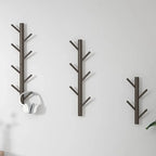 Simple Modern Solid Wood Wall Mounted Coat Rack Hanging Mounted Hanger Cabinet Furniture Bedroom Household Clothes Hats Storage