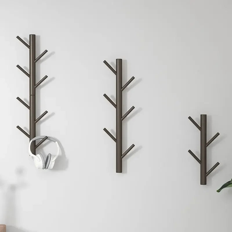Simple Modern Solid Wood Wall Mounted Coat Rack Hanging Mounted Hanger Cabinet Furniture Bedroom Household Clothes Hats Storage
