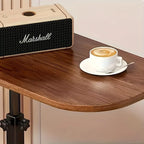 Adjustable height table - with wooden tabletop, portable sofa side table, suitable for coffee, office, and indoor/outdoor use