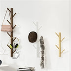 Simple Modern Solid Wood Wall Mounted Coat Rack Hanging Mounted Hanger Cabinet Furniture Bedroom Household Clothes Hats Storage