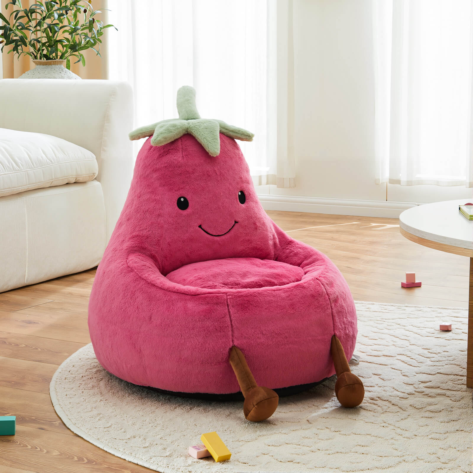 Eggplant Bean Bag Chair – Soft ＆ Supportive
