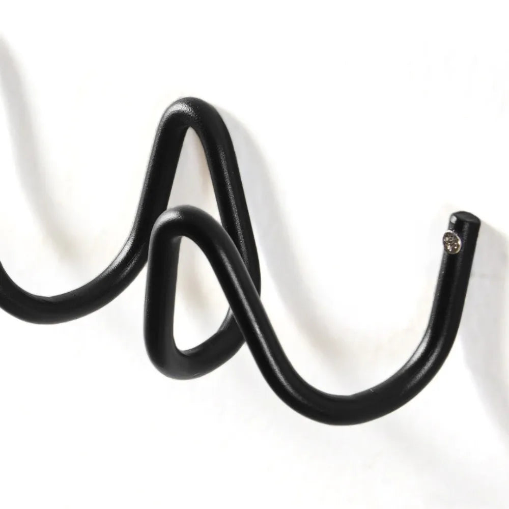 Creative Wave Shape Wave Coat Racks Interior Furniture Metal Wall Organizer Coat Hanger Home